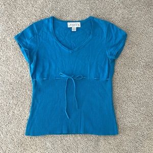 Short Sleeve Sweater with tie waist